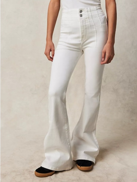 We The Free Denim - We The Free Jayde High-Rise White Flare Jeans